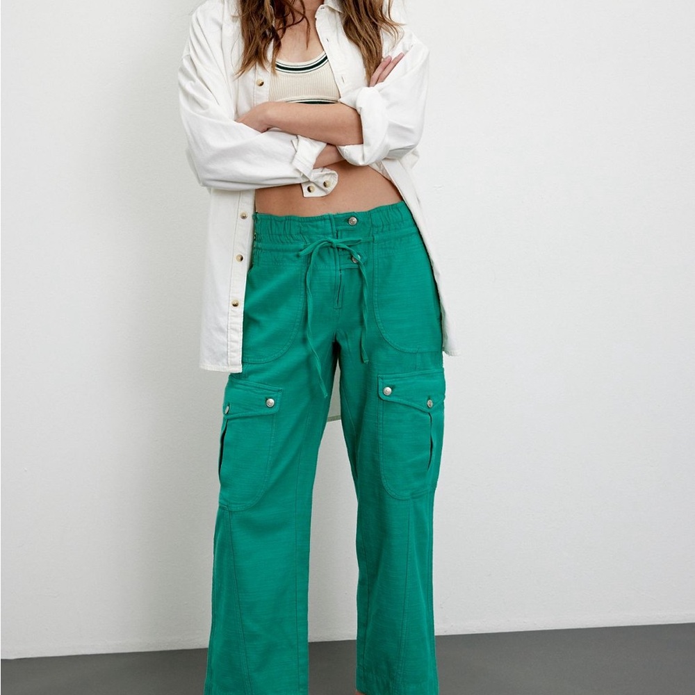 Free People Park Ave Pants golf Green Small